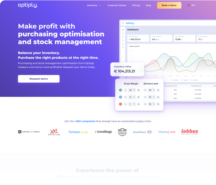Optiply Dashboard App